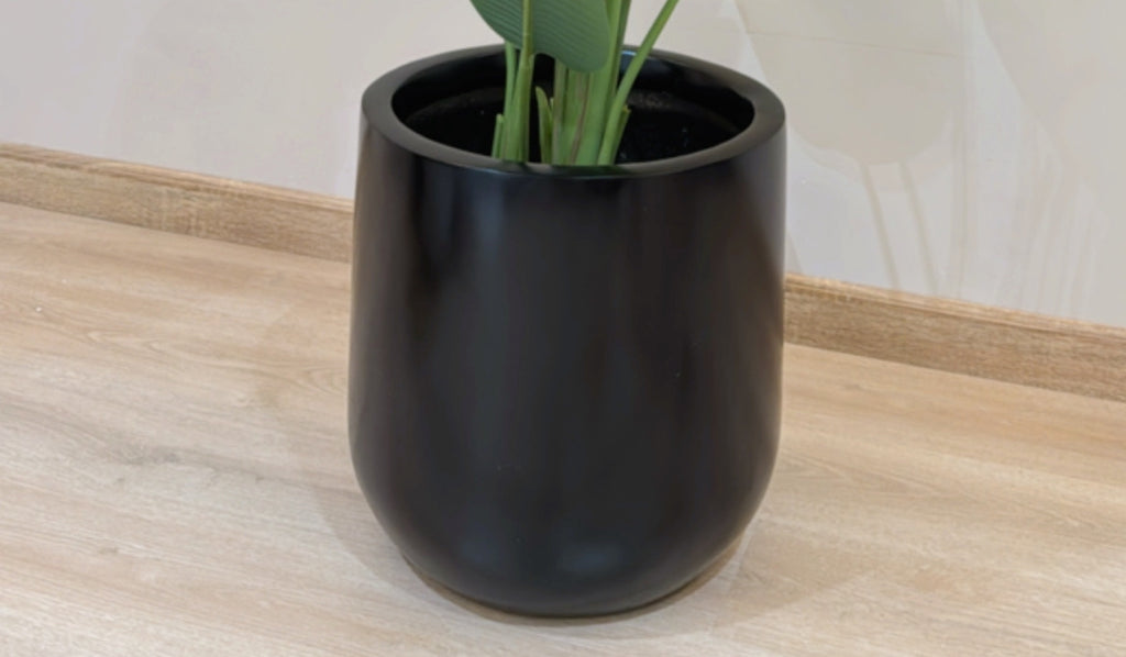 Luxurious Handcrafted Pot | 40x40 cm | Elegant Black | Matte Finish