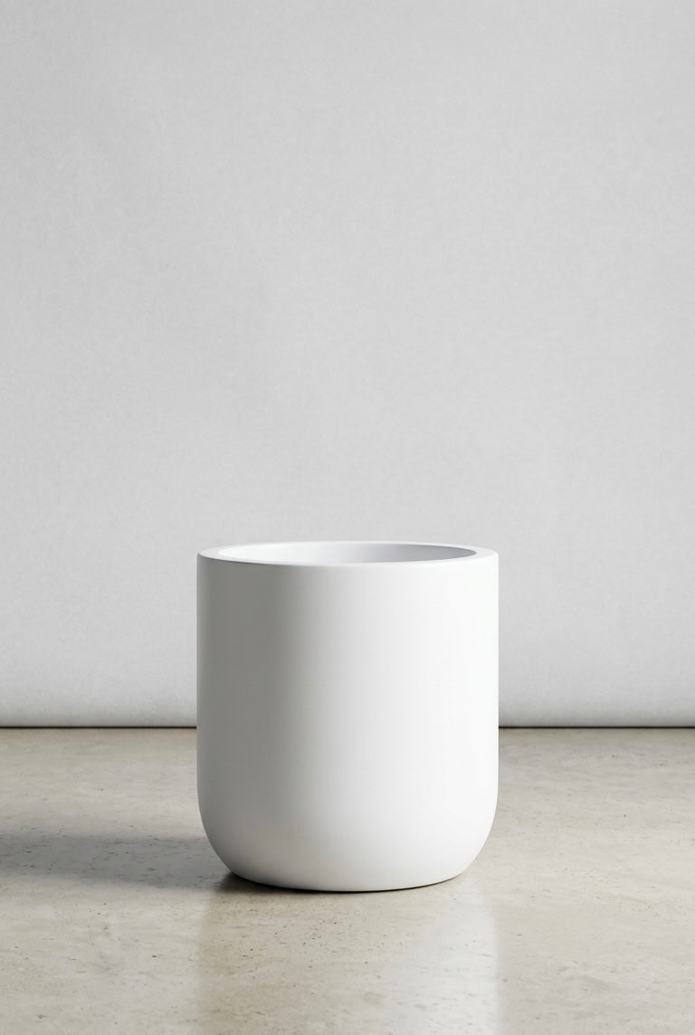 Luxurious Handcrafted Pot | 40x40 cm | Pristine White | Matte Finish
