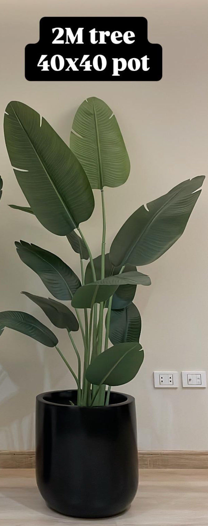 Luxurious Handcrafted Pot | 40x40 cm | Elegant Black | Matte Finish