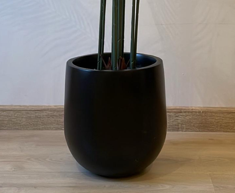 Luxurious Handcrafted Pot | 30x30 cm | Elegant Black | Matte Finish