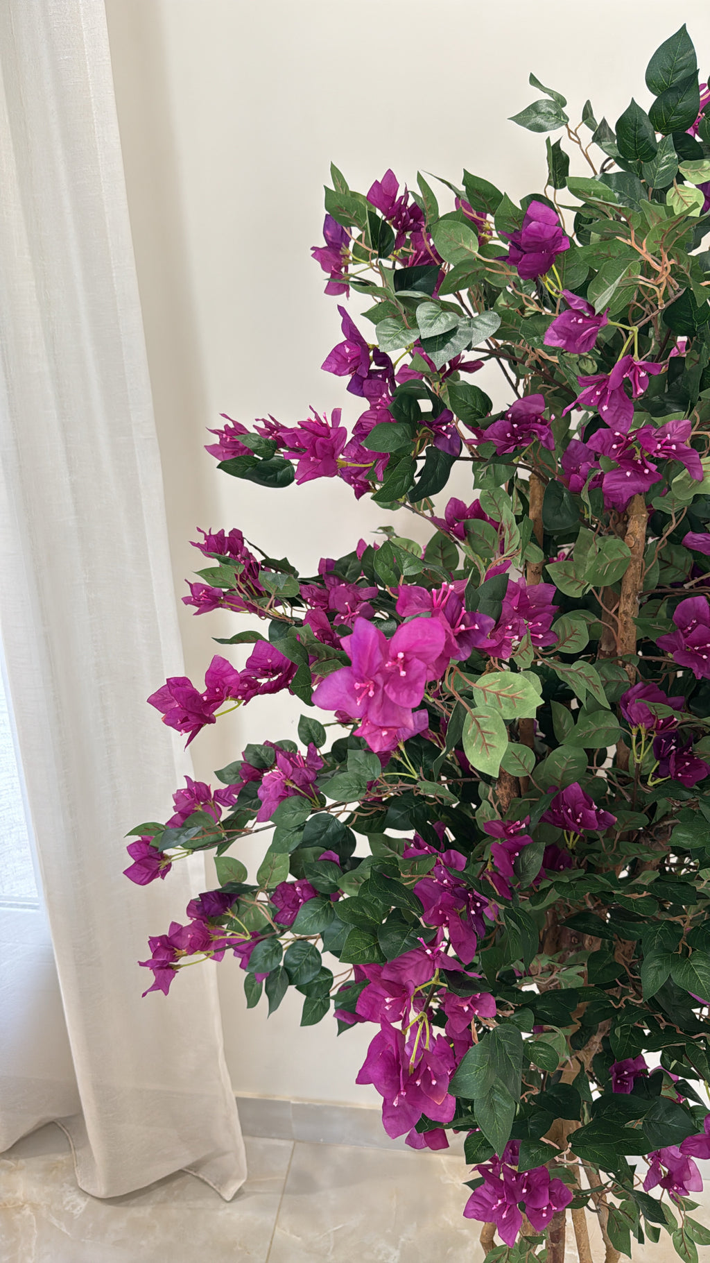 Artificial Purple Bougainvillea Tree | 2M Tall | Indoor & Outdoor Decor (Without Pot)