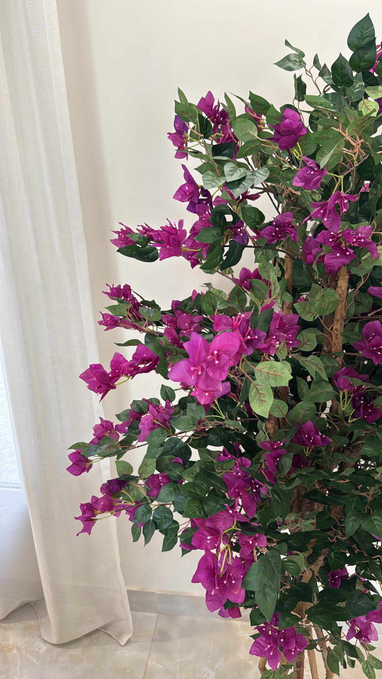 Artificial Purple Bougainvillea Tree | 2M Tall | Indoor & Outdoor Decor (Without Pot)