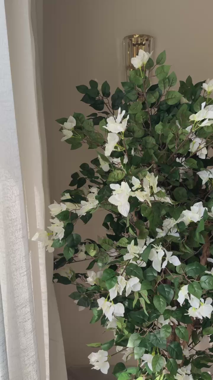 Artificial White Bougainvillea Tree | 2M Tall | Indoor & Outdoor Decor (Without Pot)