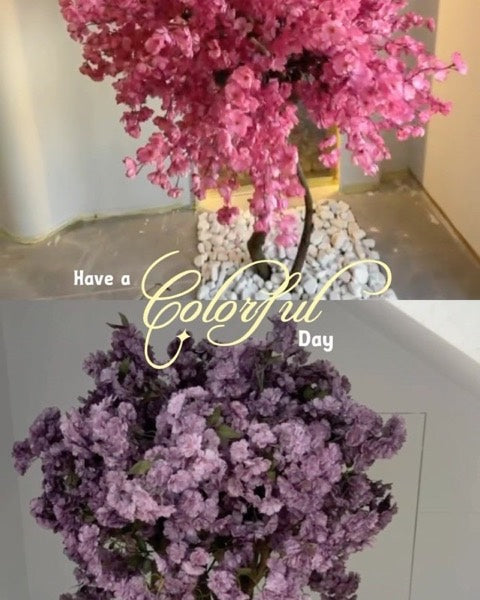 Colorful artificial floral installation by Plant It